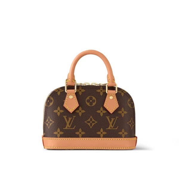 LOUIS VUITTON Alma Nano Shell Handbag (Handheld, Shoulder, or Crossbody) – Small – Women's – Brown