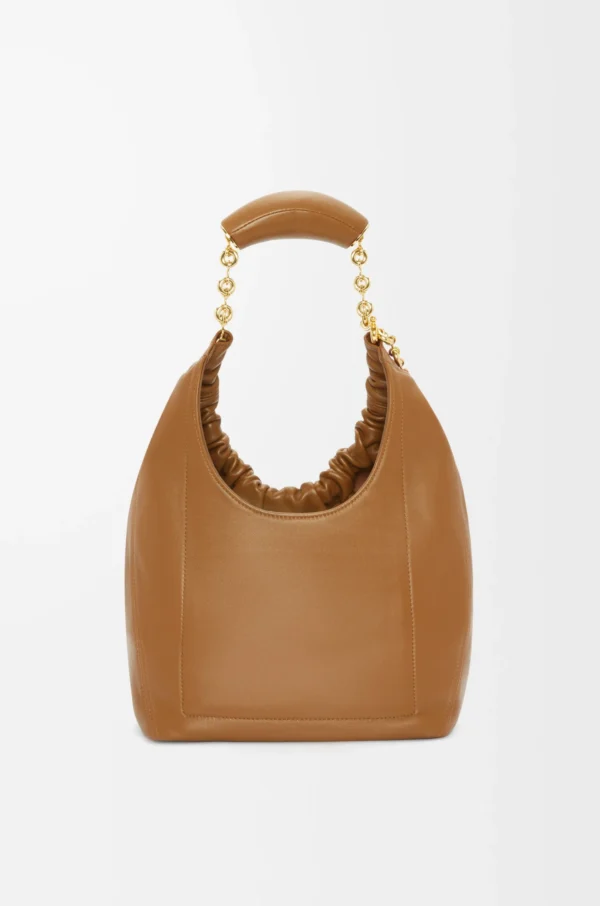 Small Squeeze bag in mellow nappa lambskin Oak