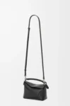 Mini Puzzle Edge bag in classic calfskin Black