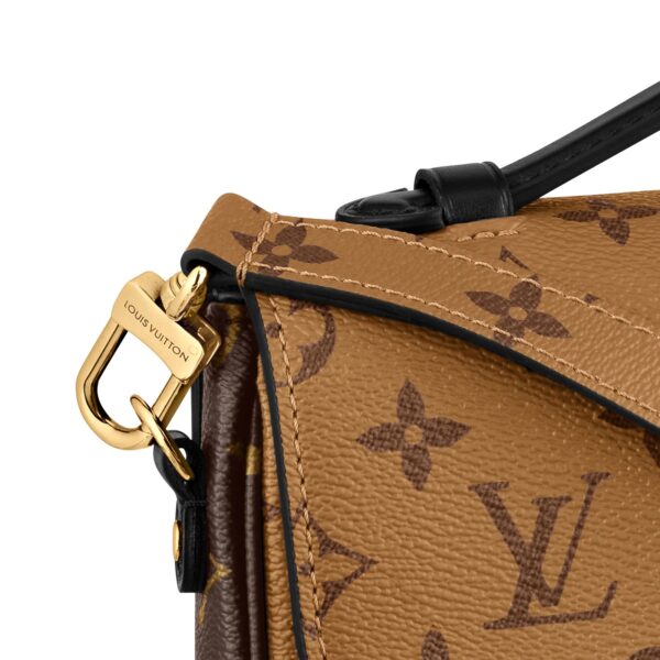 LOUIS VUITTON Pochette Metis Two-Tone Monogram Messenger Bag, Coated Canvas with Leather Trim, Women's, Patterned