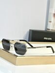 Prada Geometric Metal Aviator Sunglasses