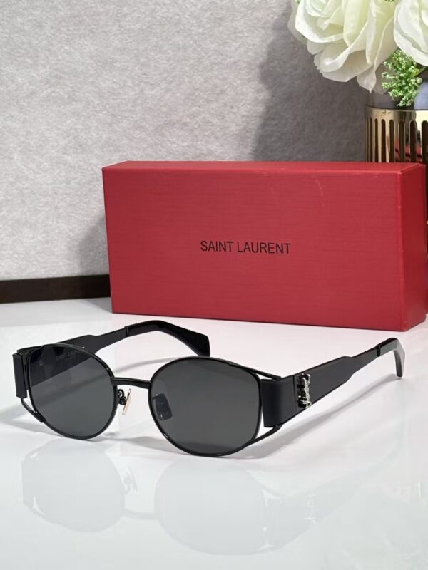 Saint Laurent Oval Metal Sunglasses