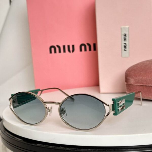 Miu Miu Vintage Round Logo Accent Sunglasses