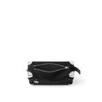LOUIS VUITTON SIDE TRUNK Side Trunk MM Detachable and Adjustable Shoulder Strap Soft Case Canvas Crossbody Bag for Women, Black with Silver Accents