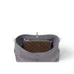 LOUIS VUITTON Carryall Dark MM Monogram Detachable and Adjustable Shoulder Strap Lambskin Tote/Shoulder Bag, Medium, Women's, Shark Grey