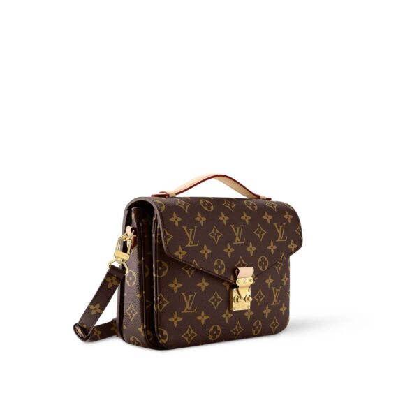 LOUIS VUITTON Pochette Metis Compact Commuter Shoulder Bag, Coated Canvas with Leather Trim, Women's, Brown