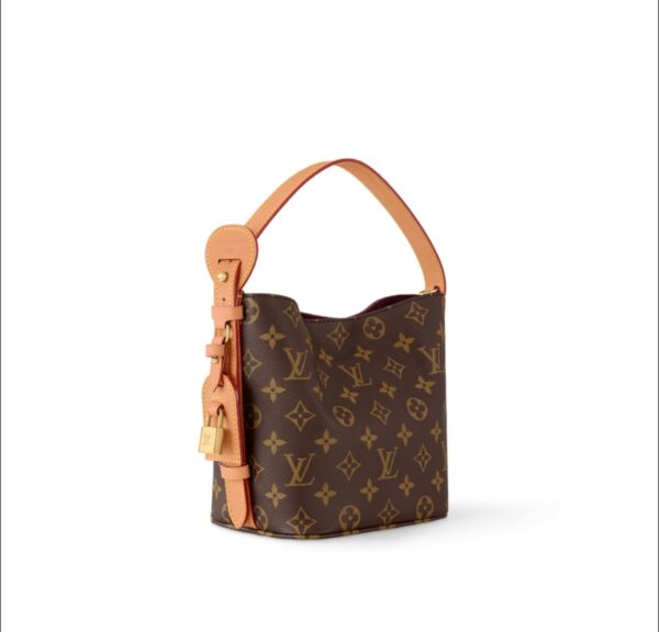 LOUIS VUITTON All In BB Monogram Coated Canvas Detachable Zippered Internal Pocket Shoulder Bag Small Female Brown