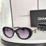 Chanel Vintage Oval Frame Sunglasses – Iconic Double CC Design