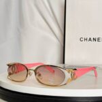 Chanel Slim Oval Metal Frame Sunglasses – Signature Double CC Luxury