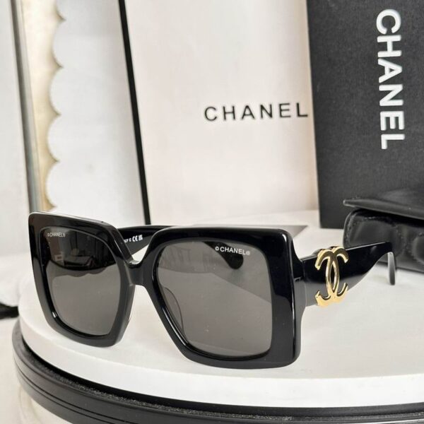 Chanel Oversized Square Frame Sunglasses – Bold Double CC Statement