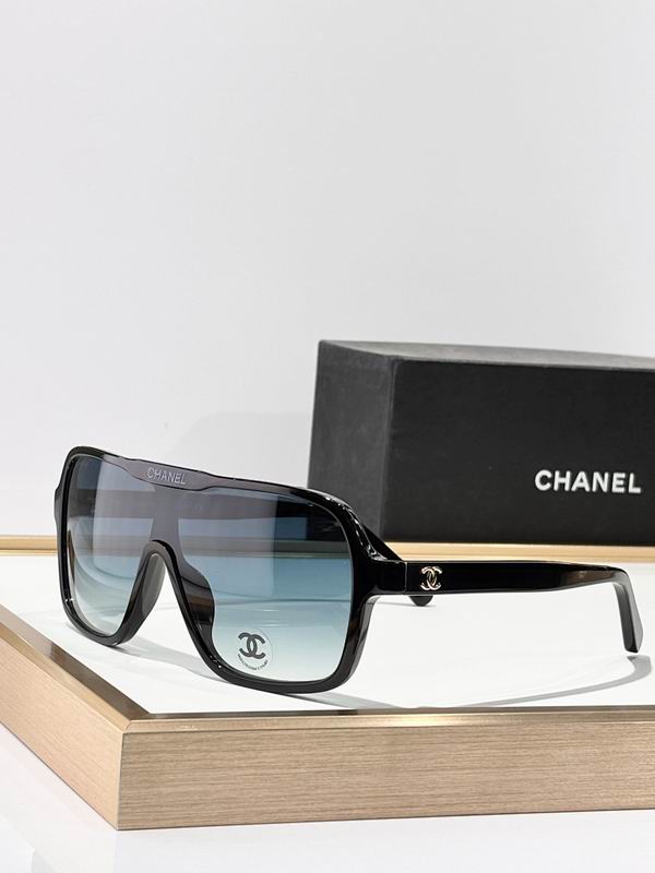 Chanel Oversized Shield Sunglasses – Futuristic Statement Edition