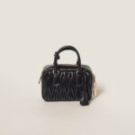 Arcadie Matelassé Soft Lamb Leather Handbag Black