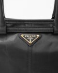 Prada Bonnie Medium Leather Handbag  Black