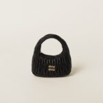 Wander Matelassé Soft Lamb Nappa Small Crescent Moon Bag pink