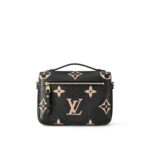 LOUIS VUITTON Pochette Metis Gold Hardware Letter Logo Cowhide Postman Bag Handbag Shoulder Bag Crossbody Bag Regular Women's Black Pinduobeige