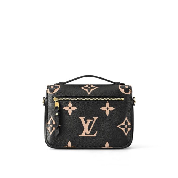 LOUIS VUITTON Pochette Metis Gold Hardware Letter Logo Cowhide Postman Bag Handbag Shoulder Bag Crossbody Bag Regular Women's Black Pinduobeige