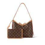 LOUIS VUITTON Carryall PM Classic Monogram All-Over Print Shopping Bag  Convertible Handbag, Shoulder Bag, Tote Bag, Small, Women's, Brown