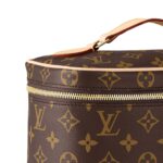 LOUIS VUITTON Nice BB Compact Size with LV Monogram Metal Zipper Pull, Coated Canvas, Makeup Bag/Handbag, Mini, Women's, Brown
