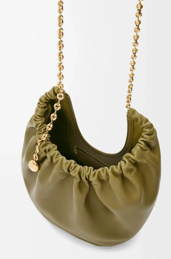 Medium Squeeze bag in mellow nappa lambskin Olive