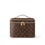 LOUIS VUITTON Nice BB Compact Size with LV Monogram Metal Zipper Pull, Coated Canvas, Makeup Bag/Handbag, Mini, Women's, Brown
