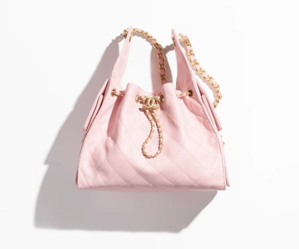 CHANEL 25Bag 25S, Quilted Leather Chain-Strap, Grainy Calfskin Single Shoulder Bag, Women's, pink