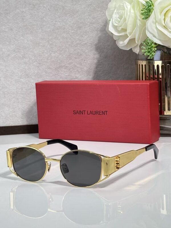 Saint Laurent Oval Metal Sunglasses
