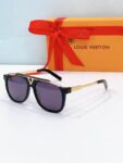 Luxury Aviator Square Sunglasses with V Metal Accent