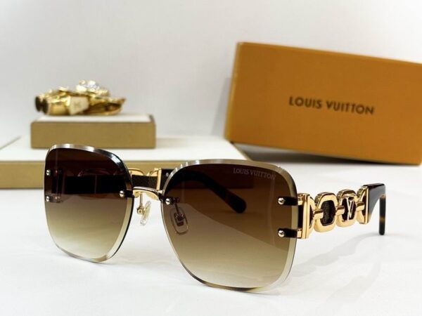 Luxury Chain Link Square Rimless Sunglasses
