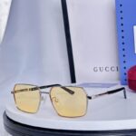 Retro Square Metal Sunglasses – Luxury Slim Frame