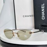 Chanel Vintage Rimless Oval Sunglasses – Minimalist Luxury Metal Frame