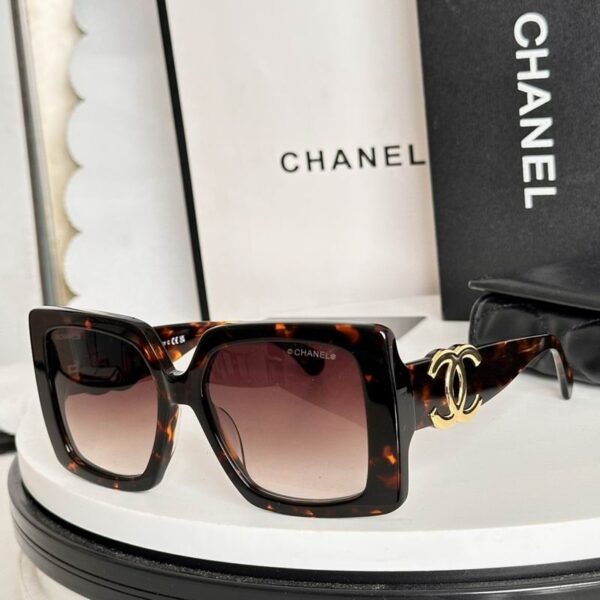 Chanel Oversized Square Frame Sunglasses – Bold Double CC Statement