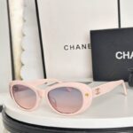 Chanel Retro Oval Frame Sunglasses – Minimal Logo Chic