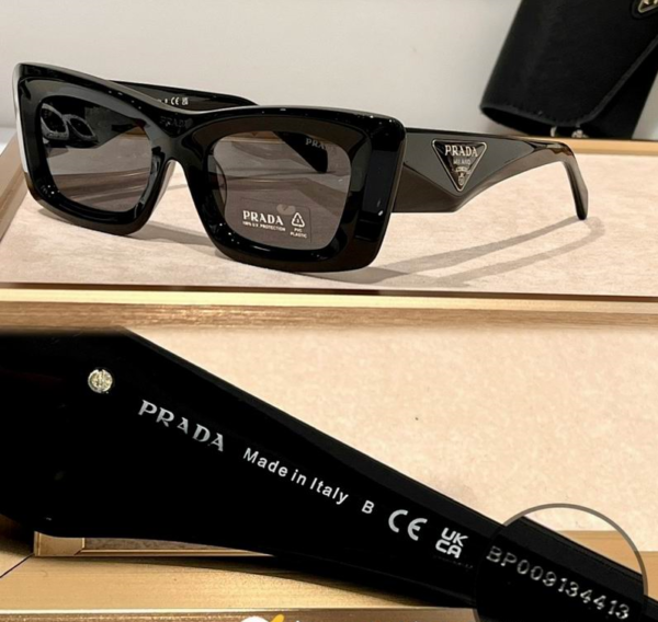 Prada Cat-Eye Triangle Logo Sunglasses