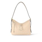 Louis Vuitton PM Classic Monogram Zipper Shoulder Bag with Adjustable Strap, Empreinte Soft Grained Leather, Shoulder Bag, Women's, White