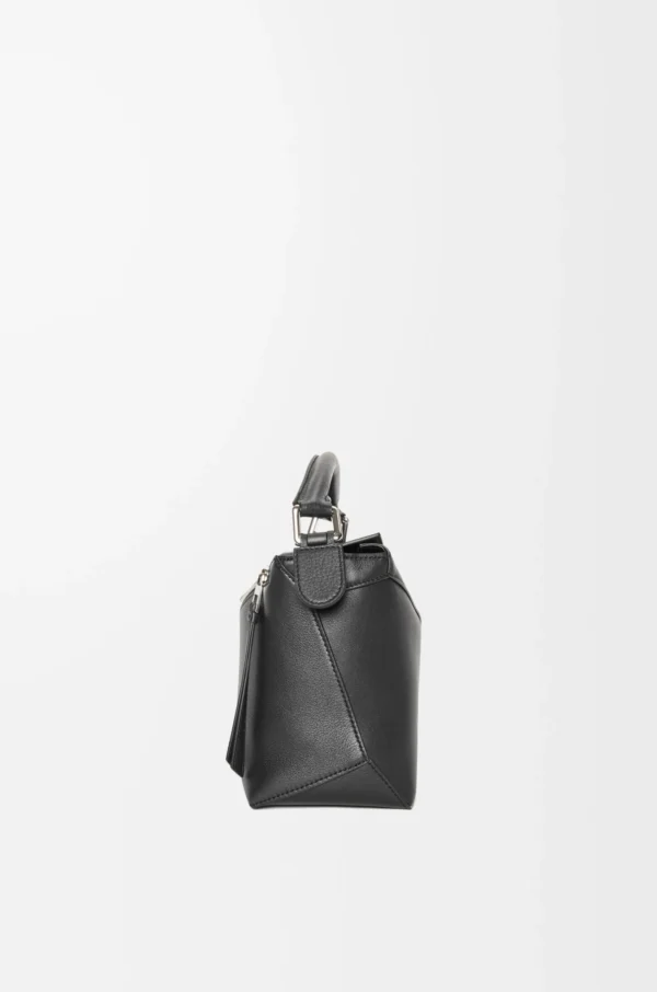 Small Puzzle Edge bag in classic calfskin Black