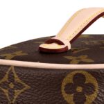 LOUIS VUITTON NICE NANO Classic Monogram Zip-Top Organizer, Coated Canvas with Leather Trim, Makeup Clutch, Women's, Brown