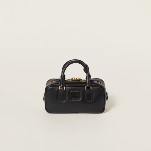 Arcadie Leather  Large Handbag Black Color