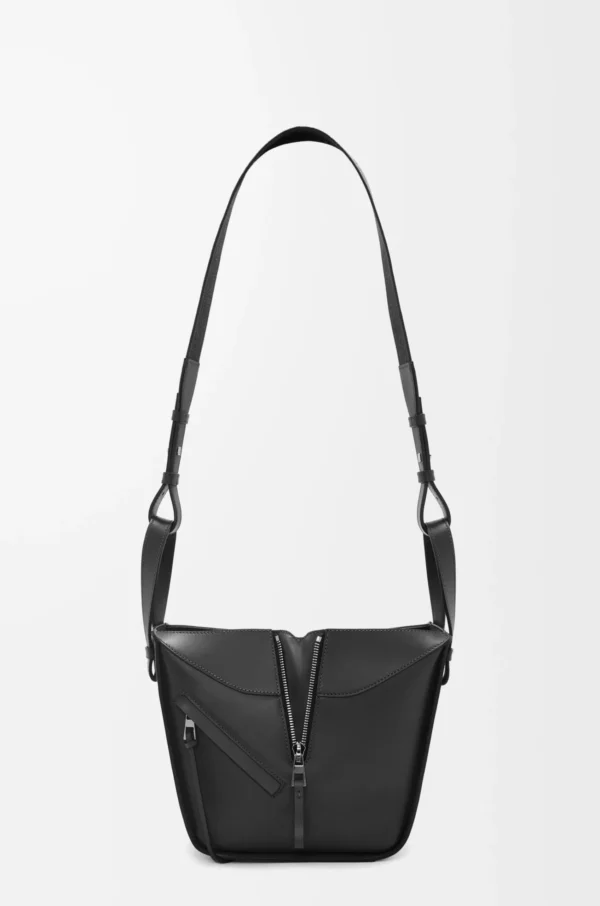 Compact Hammock bag in satin calfskin Black