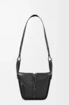 Compact Hammock bag in satin calfskin Black