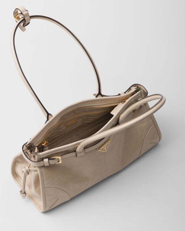 Prada Bonnie Medium Leather Handbag Lilac