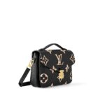 LOUIS VUITTON Pochette Metis Gold Hardware Letter Logo Cowhide Postman Bag Handbag Shoulder Bag Crossbody Bag Regular Women's Black Pinduobeige