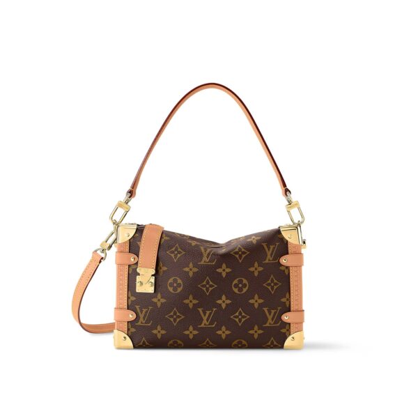 LOUIS VUITTON SIDE TRUNK Side Trunk MM Detachable and Adjustable Shoulder Strap Soft Case Canvas Crossbody Bag for Women Monogram