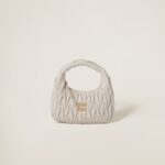 Wander Matelassé Soft Lamb Nappa Small Crescent Moon Bag black