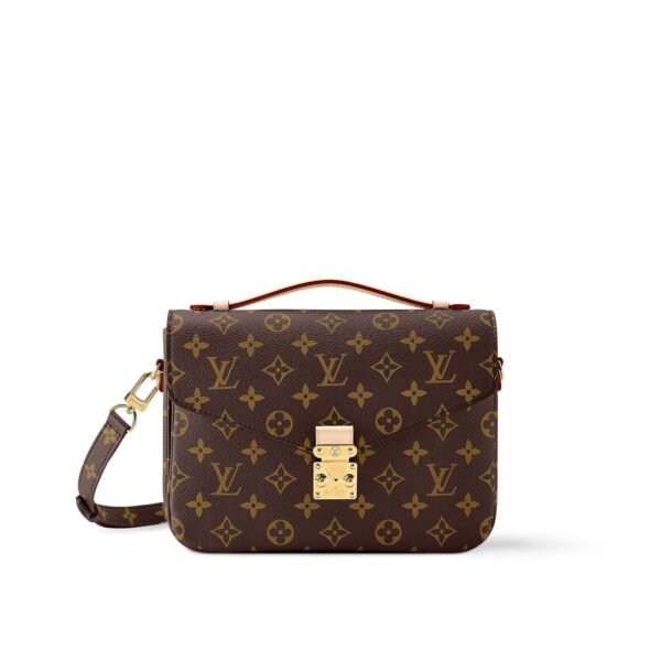 LOUIS VUITTON Pochette Metis Compact Commuter Shoulder Bag, Coated Canvas with Leather Trim, Women's, Brown