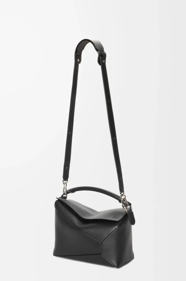 Puzzle bag in classic calfskin Black