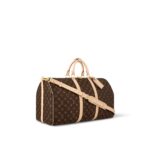 LOUIS VUITTON Keepall 50 Monogram All-Over Print Large Capacity Zipper Closure Coated Canvas with Leather Trim Travel Bag