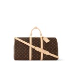 LOUIS VUITTON Keepall 50 Monogram All-Over Print Large Capacity Zipper Closure Coated Canvas with Leather Trim Travel Bag