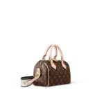 LOUIS VUITTON Speedy 20 Crossbody Bag with Detachable and Adjustable Strap, Monogram-Printed Canvas, Women's, Brown
