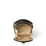 LOUIS VUITTON Petite Boite Chapeau Monogram Calfskin Canvas Round Pouch Handbag, Mini, Women's, Caramel