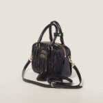 Arcadie Matelassé Soft Lamb Leather Handbag Black